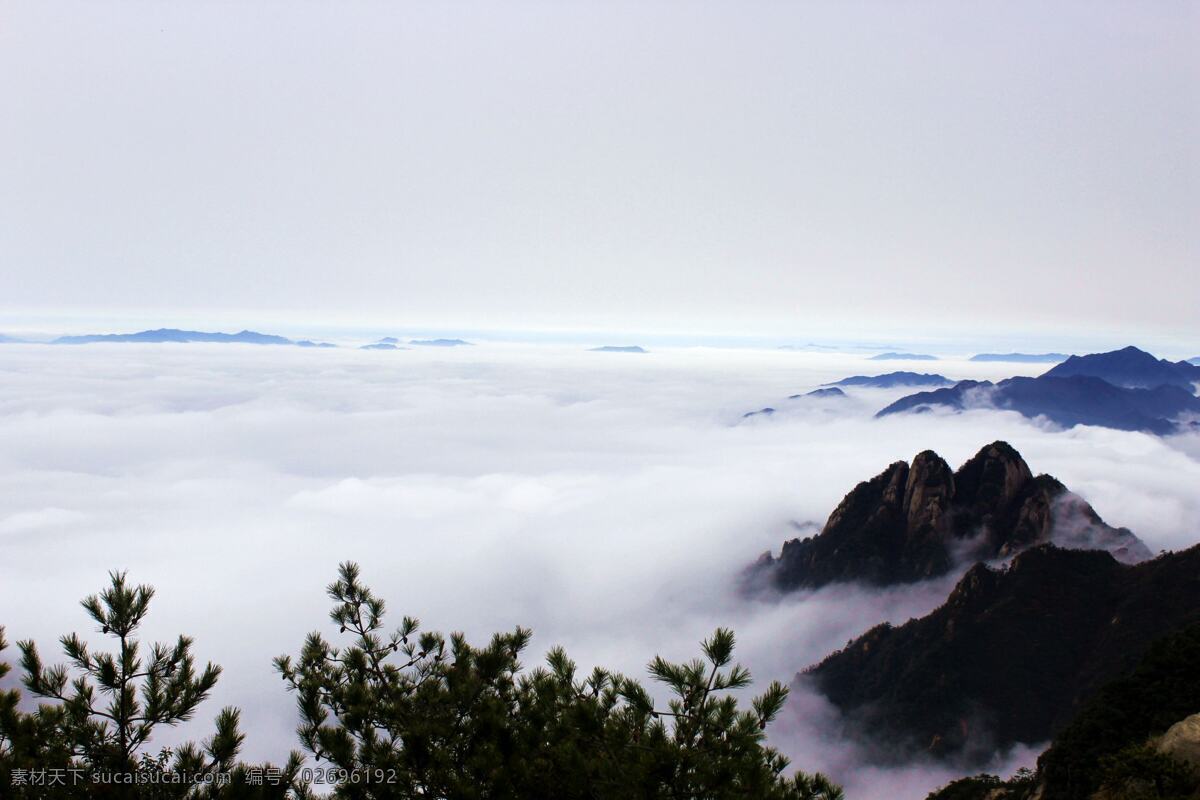 九华山风光 九华山 白沙岭 山岳 云海 远山 旅游摄影 国内旅游