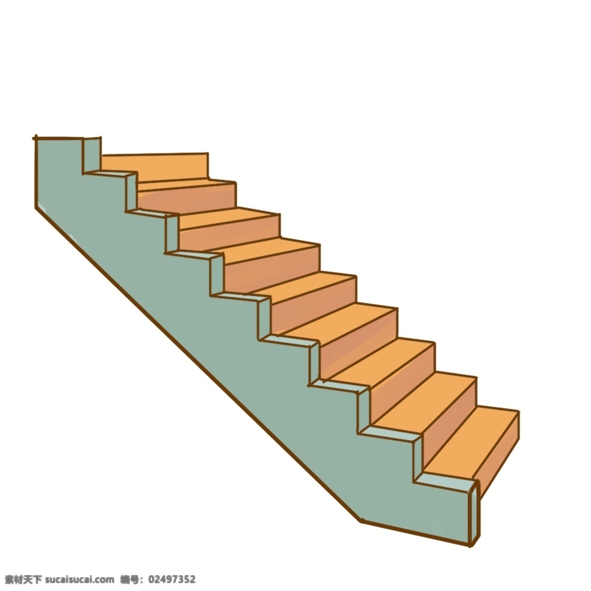 长方形 楼梯 图案 插图 黄色楼梯 精致的楼梯 登高帮手 卡通楼梯 建筑楼梯 偏平化楼梯 向上的楼梯