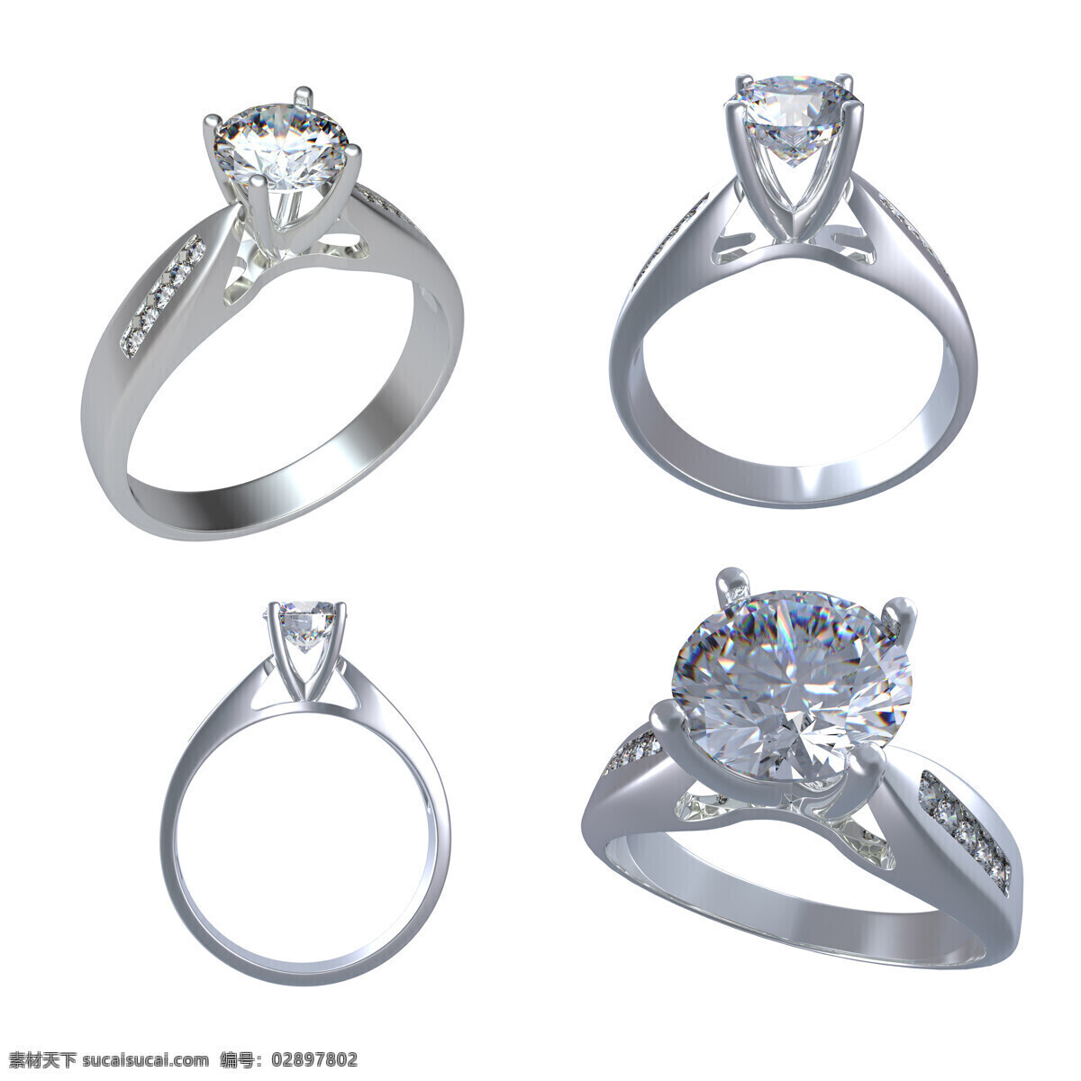 钻戒 戒指 宝石 钻石 奢侈品 不同角度