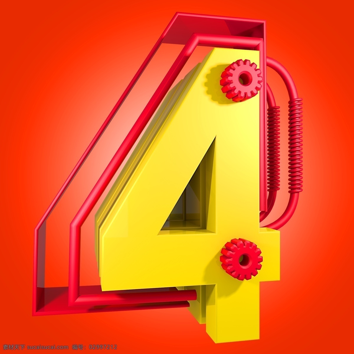 机械 字体 数字 字母 数字字母 4折 c4d 机械字体