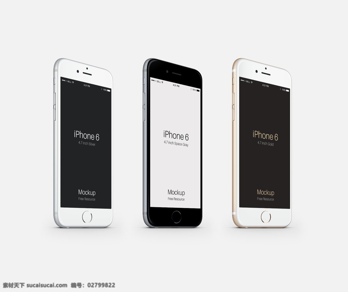 iphone6 展示 模板 效果图 ui 分层 白色