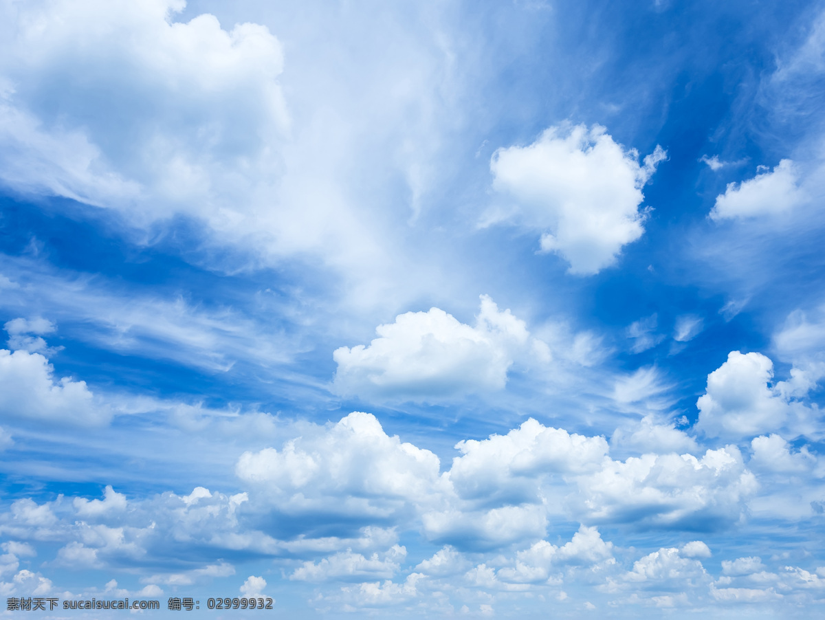 天空 白云 云层 云朵 蓝天 蔚蓝 云 自然景观 自然风景
