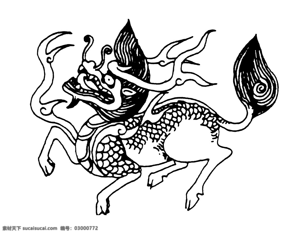 动物图案 两宋时代图案 中国 传统 图案 中国传统图案 设计素材 装饰图案 书画美术 白色