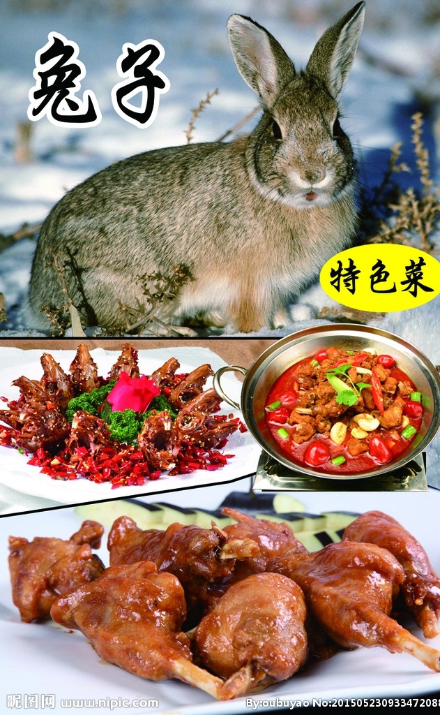 兔子 兔肉 兔子头 兔腿 炒肉 炒兔肉 野味 菜单