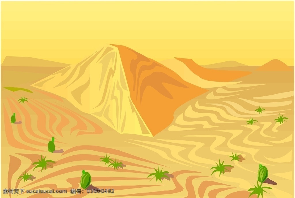 油画 沙漠 沙 沙堆 沙漠植物 风景 自然风景 风景图 风光 自然景观 自然景象 山水画 山水风景画 自然风光