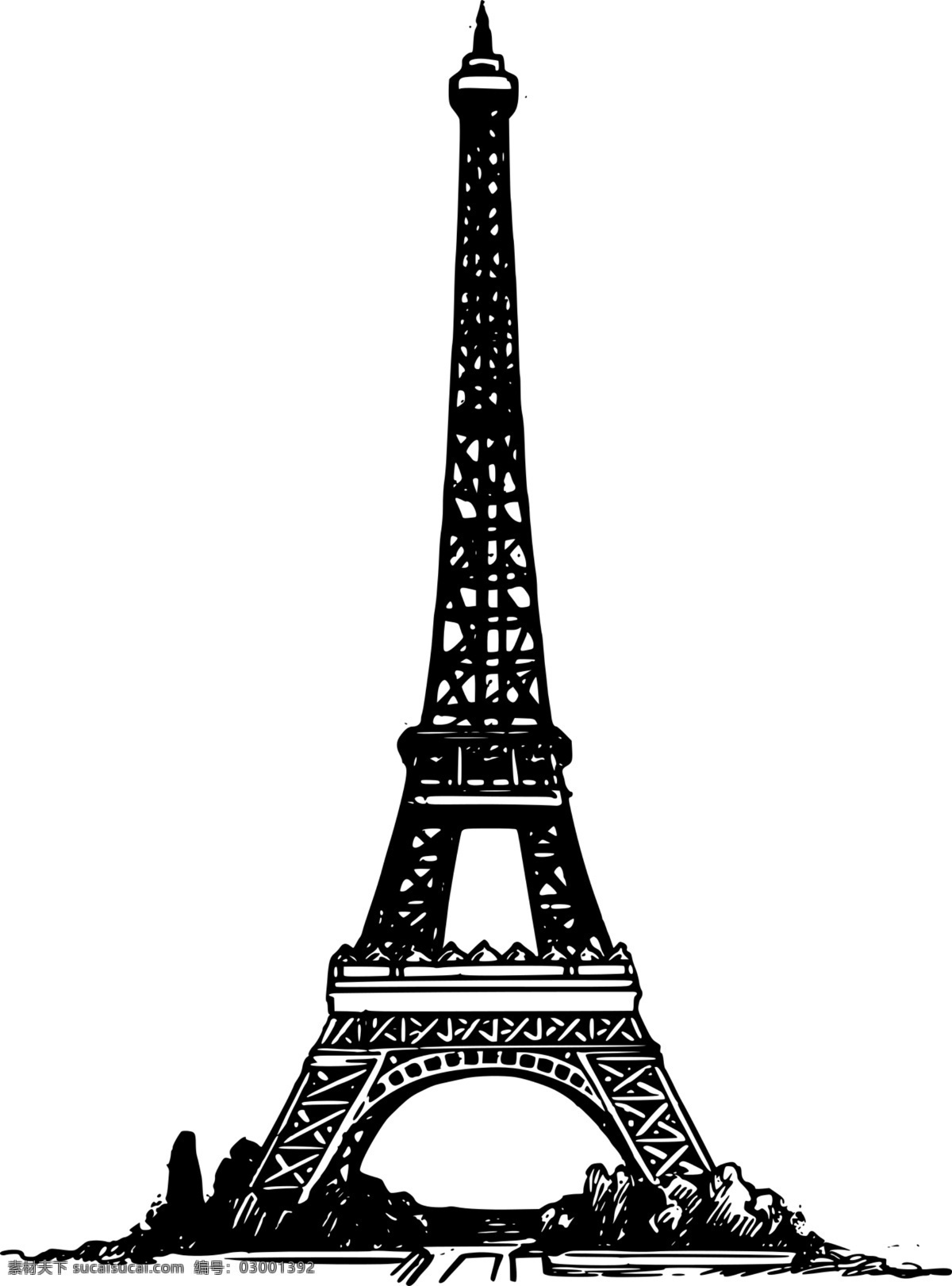 黑白 埃菲尔铁塔 免 抠 透明 元素 图形 巴黎海报图片 巴黎 塔 广告 巴黎塔海报图
