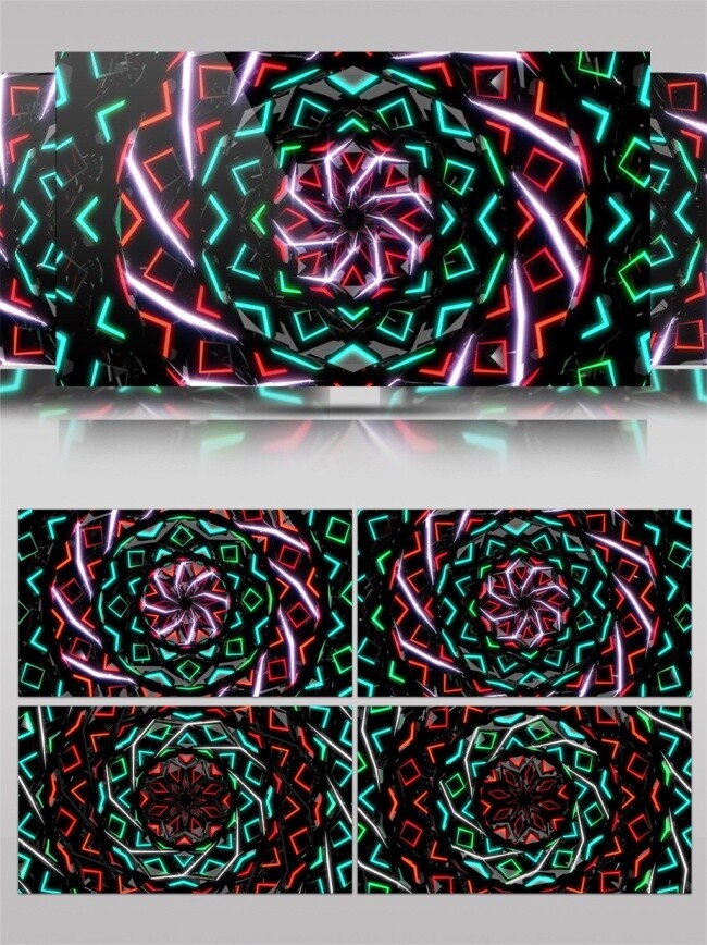 螺旋 激光 花蕊 动态 视频 花朵 绿色 红色 光束 光斑散射 视觉享受 手机壁纸