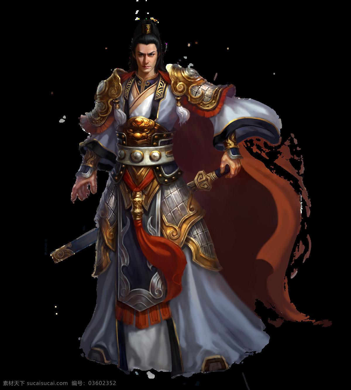 游戏原画 游戏人设 游戏人物 游戏角色 页游 大将军 三国 武将 战士 免抠 透明背景 动漫动画 动漫人物