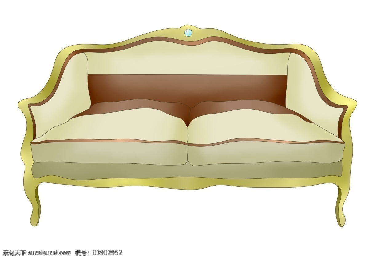 欧式 双人 沙发 插图 欧式沙发 双人沙发 家具 沙发插图 沙发家具 精致的沙发 金边沙发