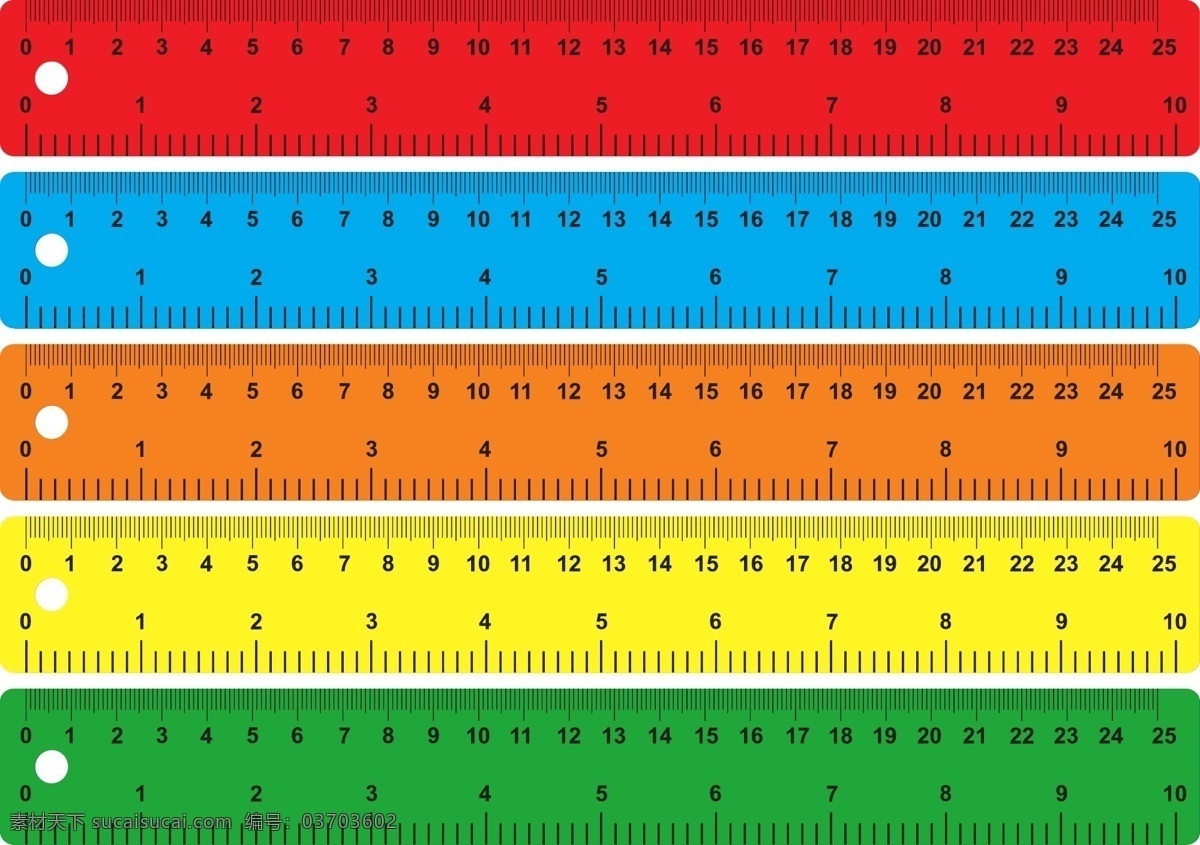 色 尺 矢量 文具 彩色的尺 比例尺 向量尺 木尺 矢量图 其他矢量图