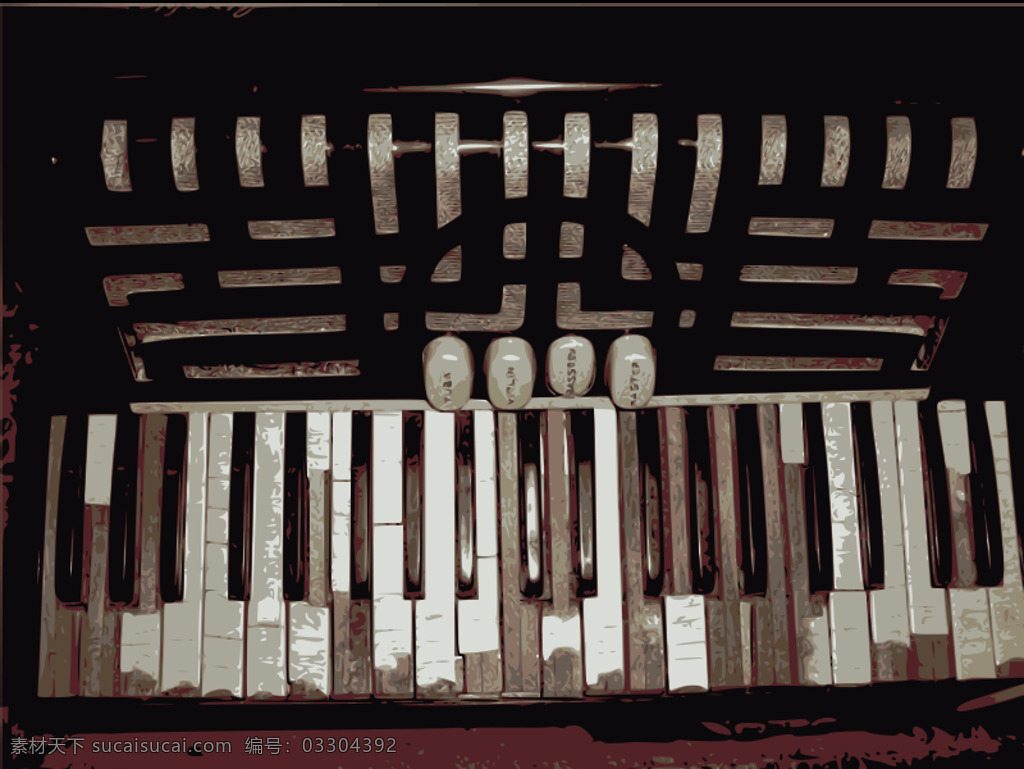 旧 手风琴 linux 钢琴 键盘 器官 仪器 音乐 钥匙 照片 gnu inkscape 插画集