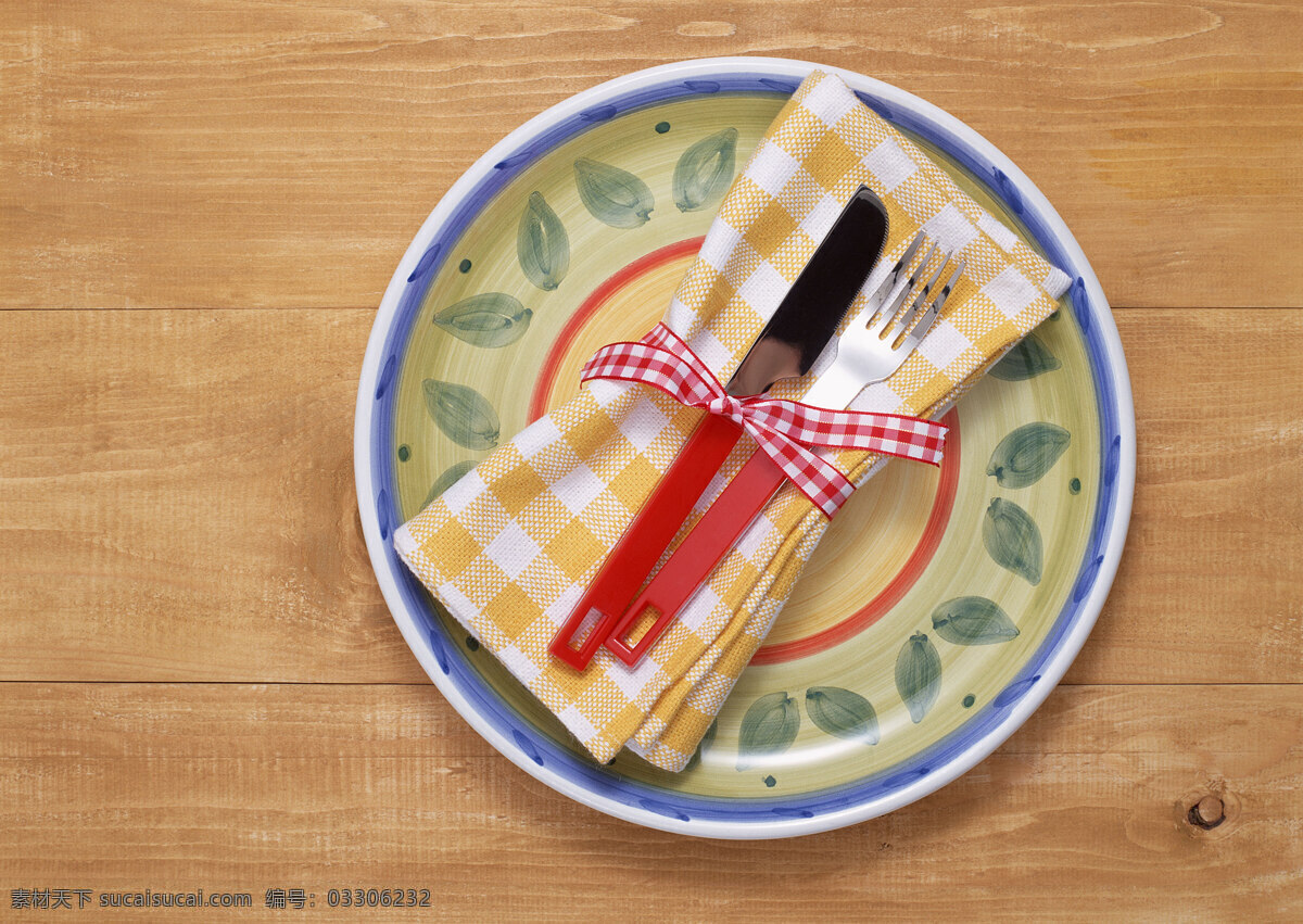 器皿 盘子 食物餐具 刀叉 棕色