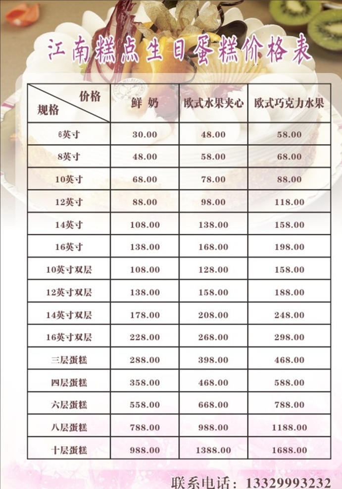 蛋糕价目表 蛋糕海报 蛋糕图片 极炫 蛋糕介绍 生日蛋糕 平面广告平面 电脑过节 厂价大让利