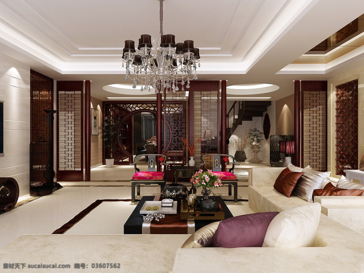 现代 客厅 装饰 模型 3d效果图 灯具模型 客厅装饰 沙发茶几 室内设计 家居装饰素材