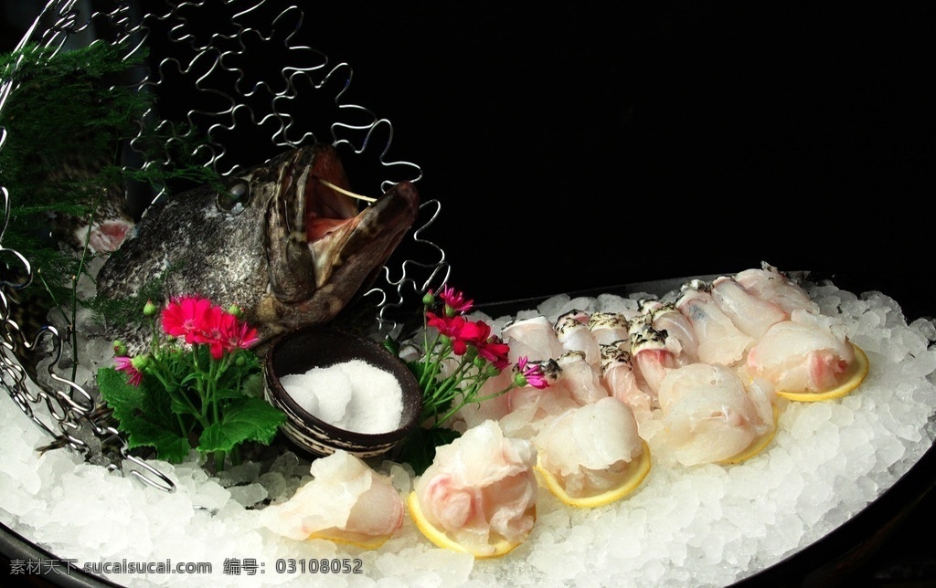 龙胆石斑鱼 龙胆 石斑鱼 海鲜 刺身 生鱼片 龙胆鱼 餐饮美食 传统美食