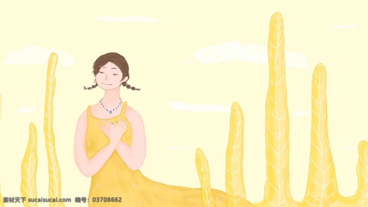 原创 小 清新 少女 插画 小清新 少女插画 壁纸 配图 背景 小清新插画 小清新少年