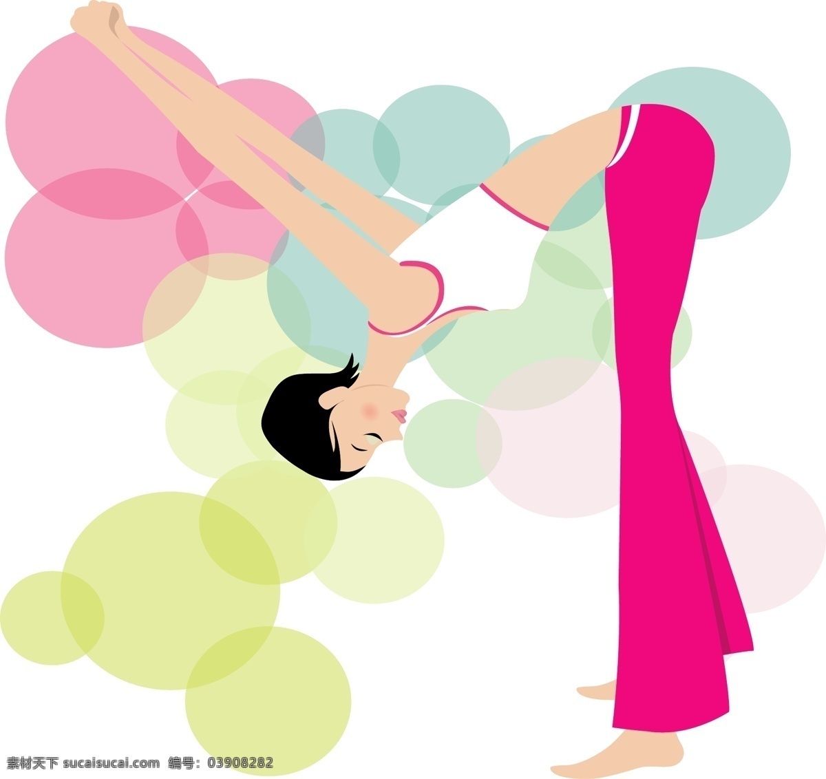 韩国 运动 健身 美女 矢量图 标签cdr 卡通cdr 卡通素材 女孩卡通图 男孩卡通图 其他矢量图