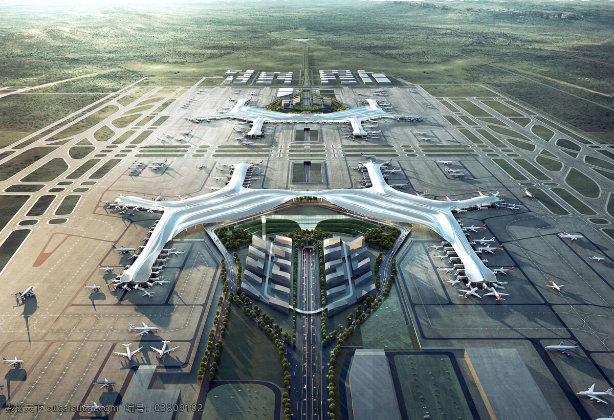 成都 天府 国际机场 天府国际机场 机场 效果图 天府机场