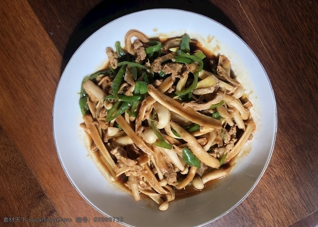 白玉 菇 辣椒 炒 肉 白玉菇 炒肉 白玉菇炒肉 炒白玉菇 餐饮美食 传统美食
