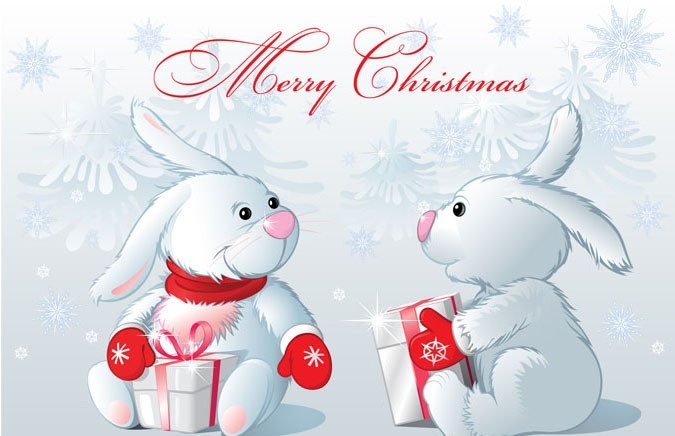 圣诞 主题 矢量 圣诞节 新年 兔子 兔年 礼盒 梦幻 雪花 花纹 礼物 礼品 贺卡 装饰 海报 展板 卡片 底图 背景 底纹 圣诞主题 节日素材 元素
