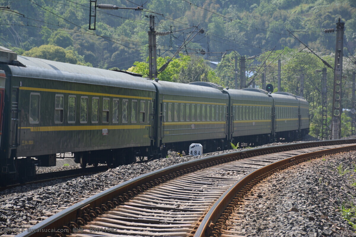火车 绿皮火车 旅客列车 车厢 铁路 慢车 交通工具 交通运输 科技 系列 现代科技