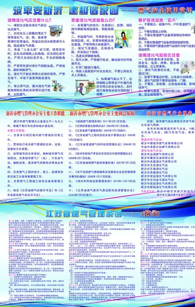燃气展板 宣传知识 使用注意 安全 使用规范 展板模板