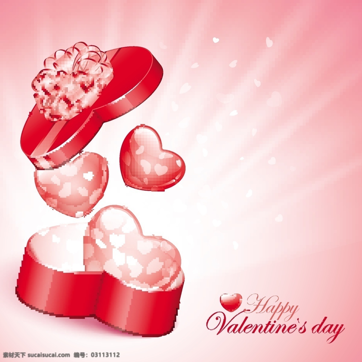 矢量 动感 心形 礼盒 背景 day happy valentines 光线 玫瑰花 情人节 心型 节日素材 情人节七夕