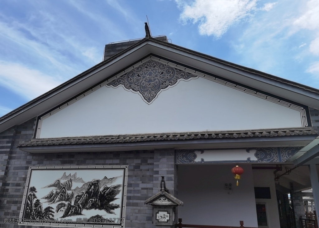 白族民居 白族 大理 墙饰 建筑 房屋 墙绘 彩绘 国画 古典纹理 花纹 建筑园林 建筑摄影