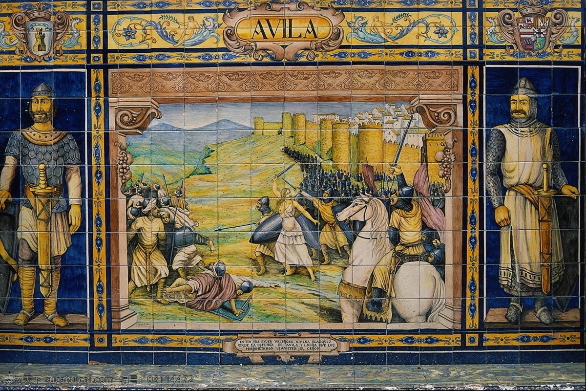 画框 人物 壁画 世界 宗教 素材图片 西方 瓷砖 磁片 拼图 文化艺术