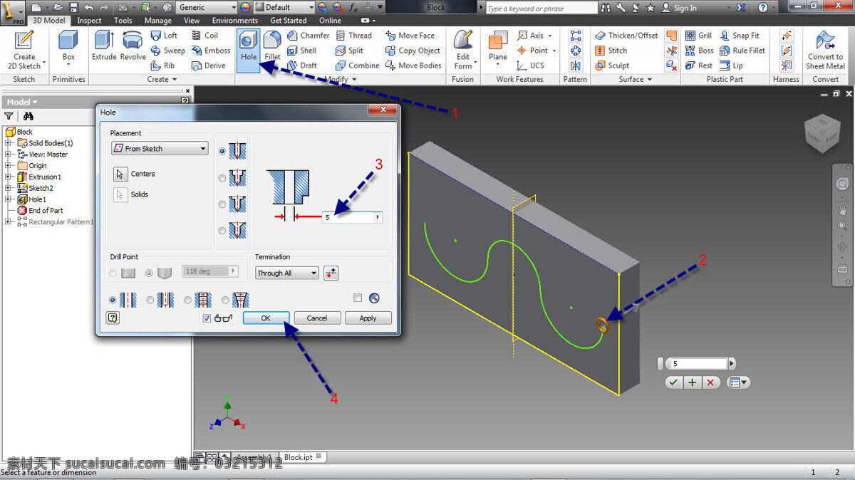 inventor 沿着 条 线 模式 教程 如何 autodesk tipsntricks 3d模型素材 其他3d模型