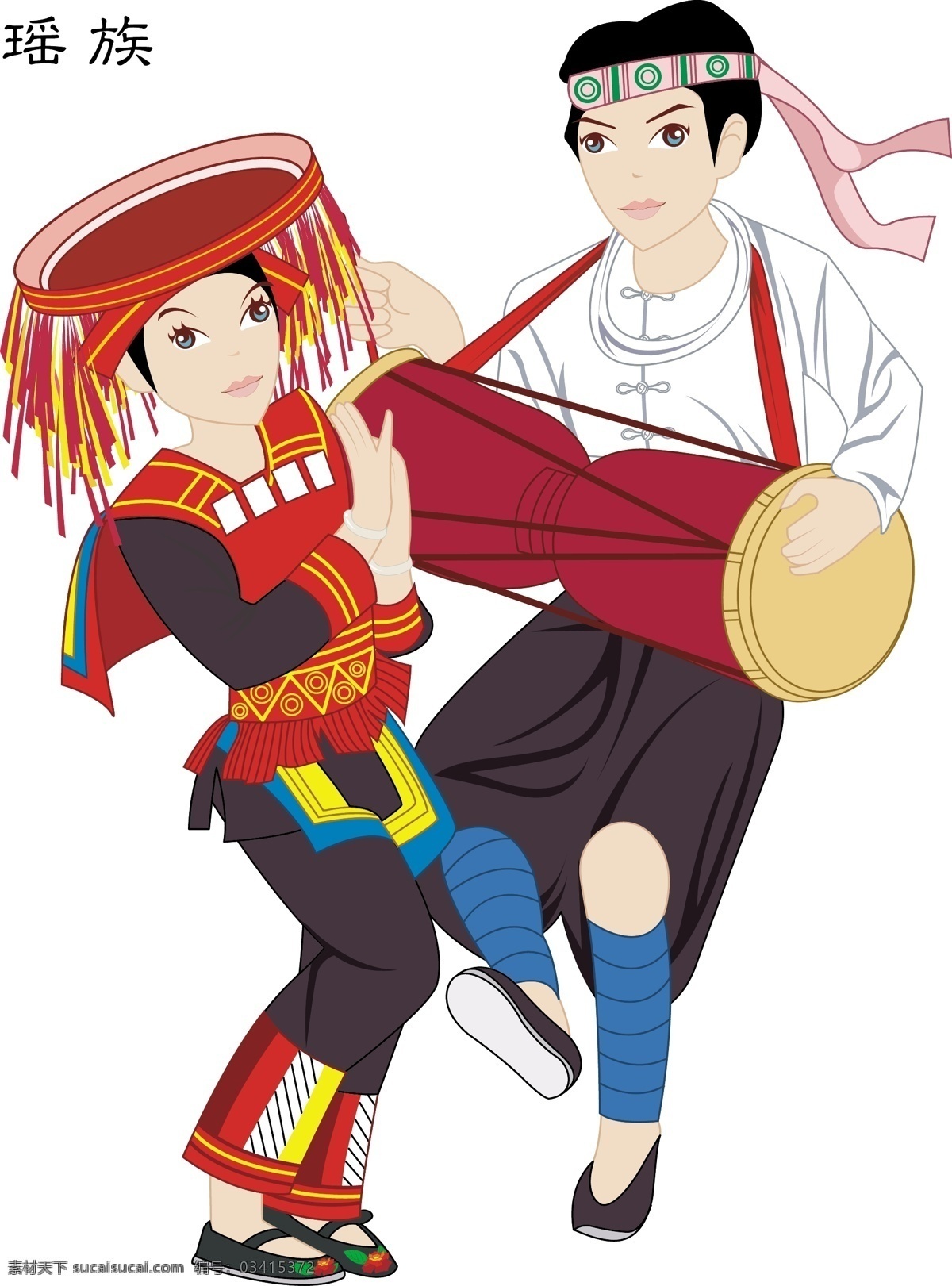 少数民族 人物 插画 56个 民俗 传统 歌舞画 服饰 服装 卡通图案 名族 人物插画 精美 创意 装饰 图案 地方特色 民族特色 动漫动画 动漫人物