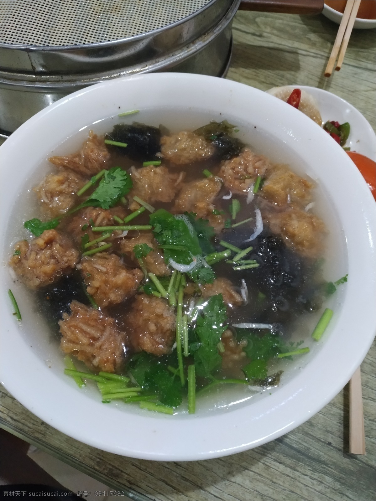 丸子汤 美食 丸子 照片 饮料 店铺