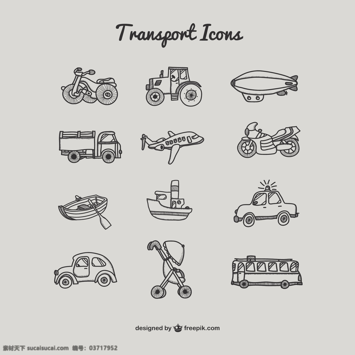 图形 传输 图标 集合 婴儿车 公共汽车 飞机 摩托车 船 运输 警察 绘图 拖拉机 自行车 汽车图标 图标设置 马车 卡车 集集 灰色