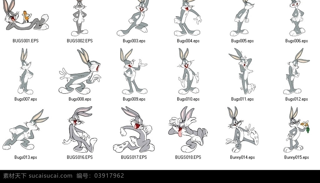 宾尼兔 bugs bunny 卡通人物 翠兒 矢量 coreldraw adobe illustrator 矢量卡通 其他矢量 矢量素材 矢量图库 矢量人物 其他人物