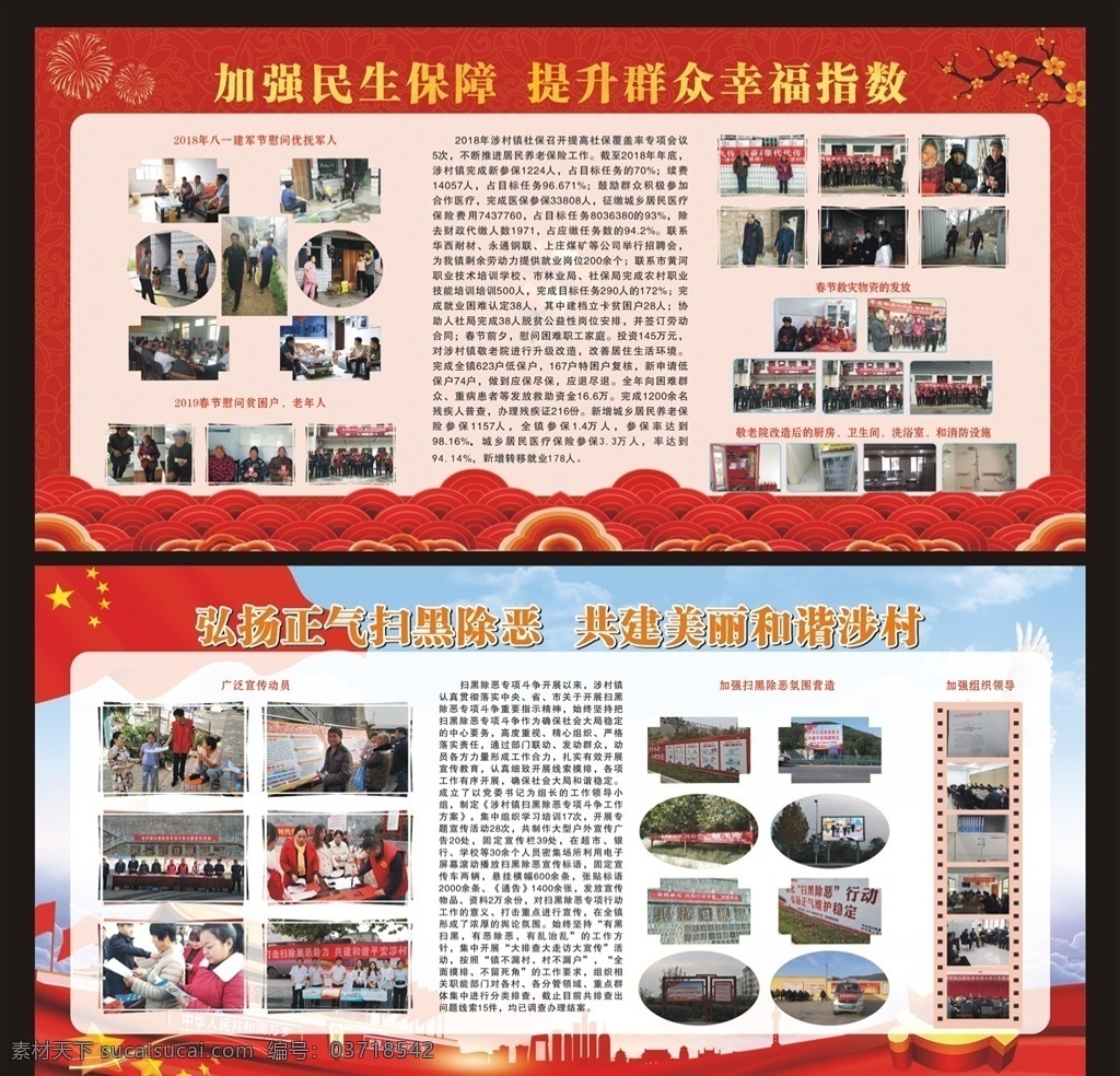 春节慰问版面 红色版面 学校版面 照片版面 版面 制度版面 宣传版面 展板模板