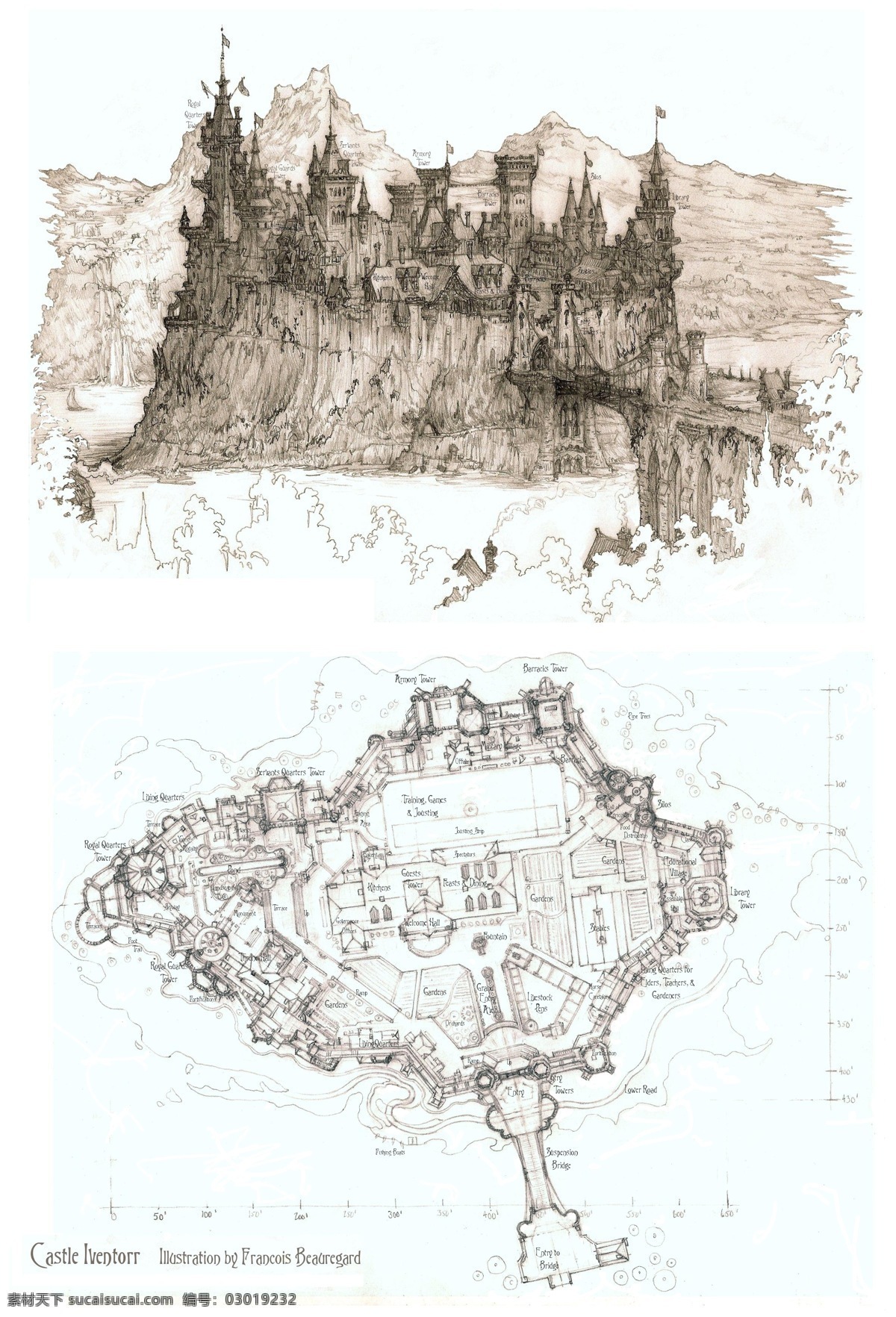 欧式 建筑 平面图 手绘图 图纸 城堡 建筑施工图 建筑平面图 欧式建筑 建筑效果图 手绘施工图