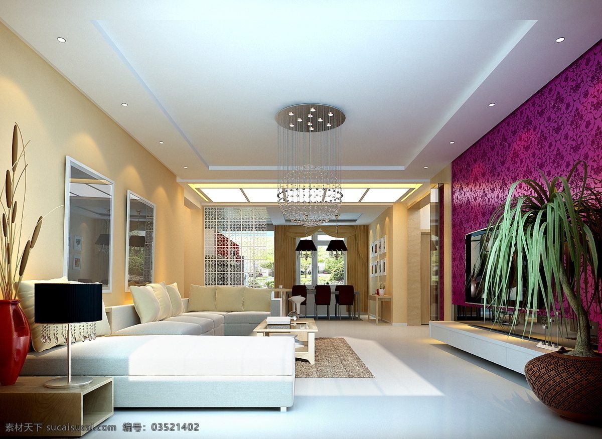 宽敞 客厅 效果图 电视 皮沙发 室内 室内设计 室内效果图 立体 设计素材 装饰素材