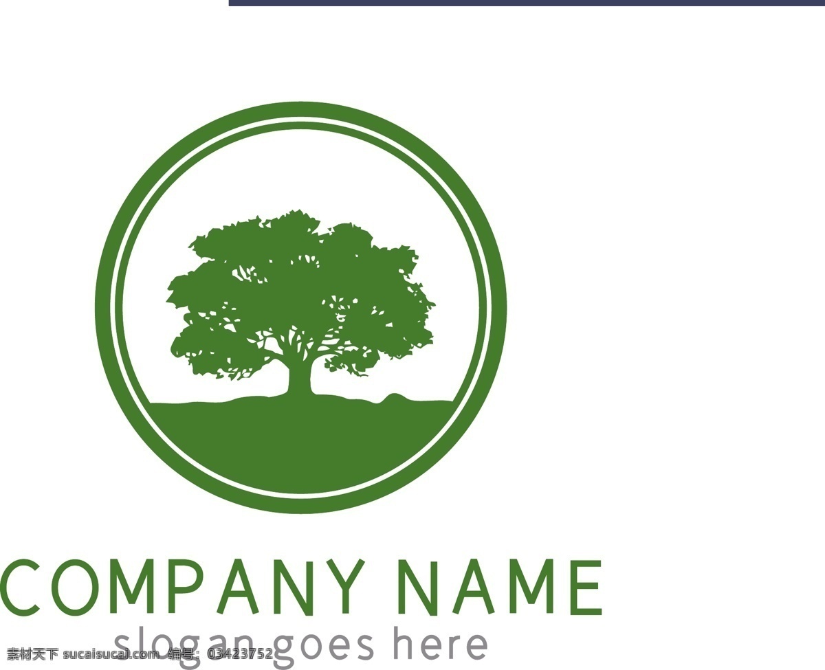 绿色 圆形 树木 餐饮 logo logo设计 餐饮logo 食品logo 绿色环保 树木logo 标志 标志设计 创意 时尚 简约