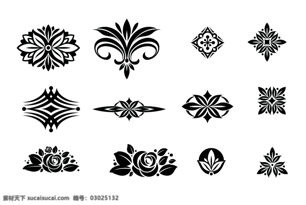 矢量 纹理 线条纹 玫瑰花纹 纹路纹理 底纹边框 花边花纹