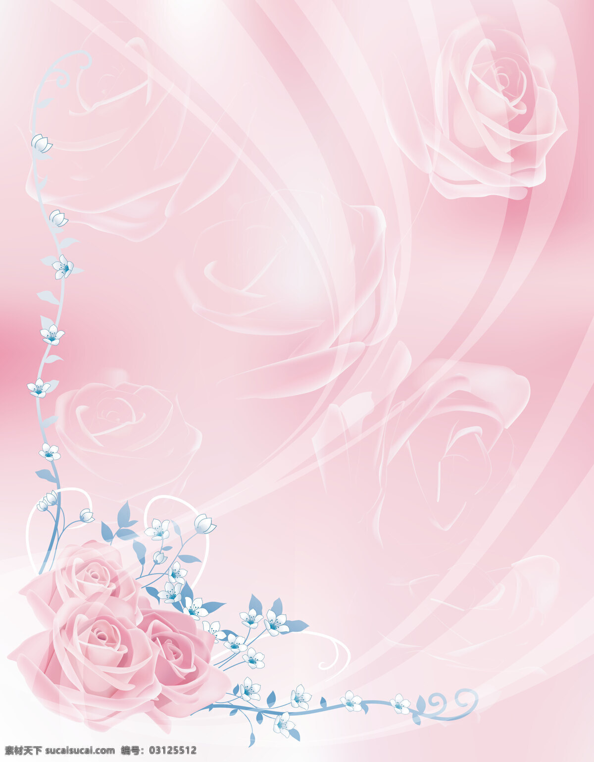 玫瑰免费下载 底纹 底纹边框 粉红 花 玫瑰 梦幻 移门 移门图案 装饰素材