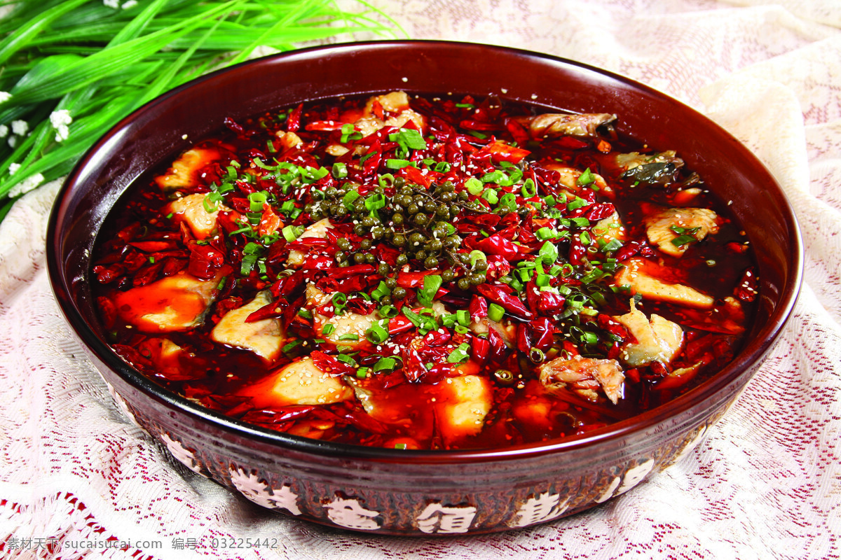 沸腾老碗鱼 沸腾鱼 水煮鱼 老碗鱼 川菜 麻辣沸腾鱼 高清菜谱用图 餐饮美食 传统美食
