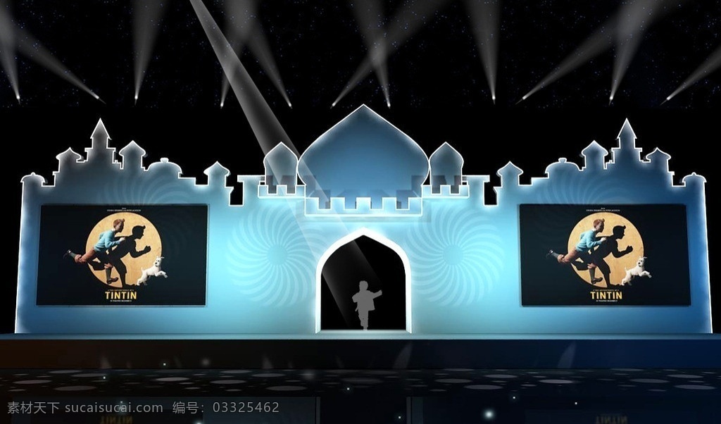 舞台设计 城堡设计 小朋友生日 效果图 卡通城堡 其他模型 3d设计模型 源文件 max