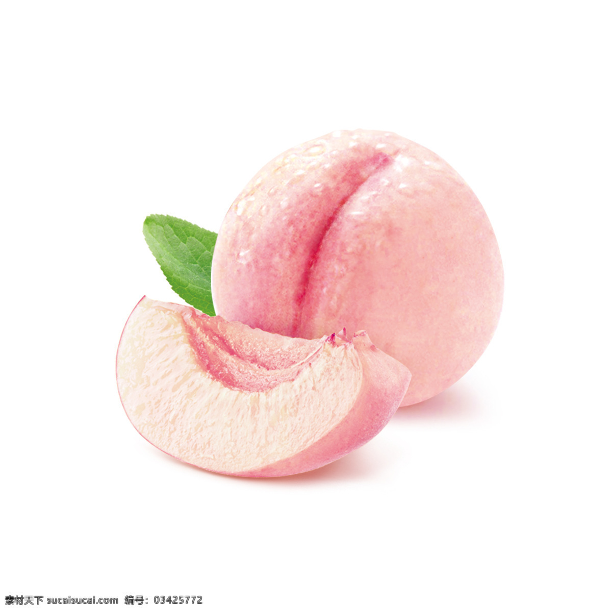 粉色桃子素材 桃子 粉桃 切开桃子 桃子素材 可爱桃子