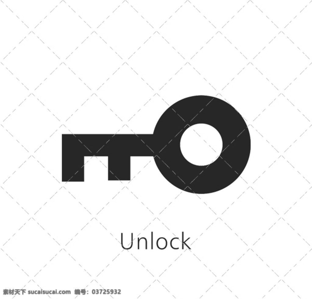 unlock 解 锁 图标 钥匙 解锁图标 icon 一键解锁 logo设计