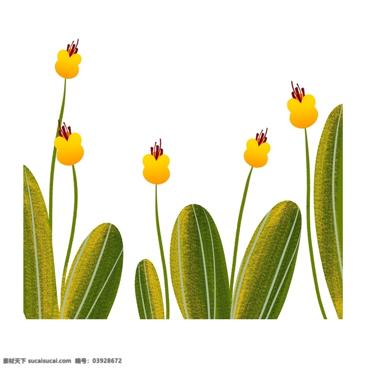 手绘 水彩 花卉 卡通 透明 绿色 叶子 png元素 装饰图案 免扣素材 透明素材