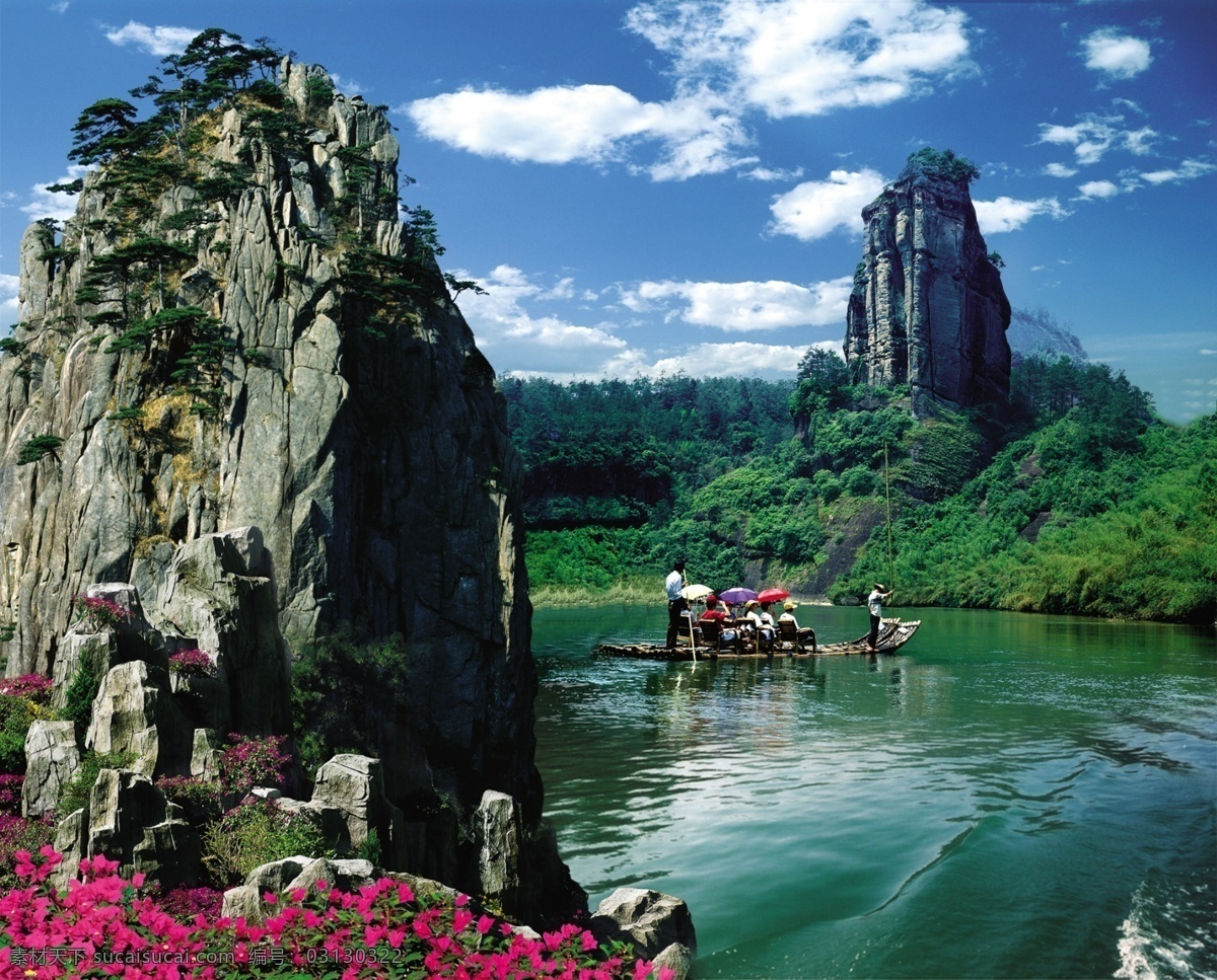 风景画 分层 风景 山水 山水画 游人 源文件库 模板下载 竹栈 家居装饰素材 山水风景画