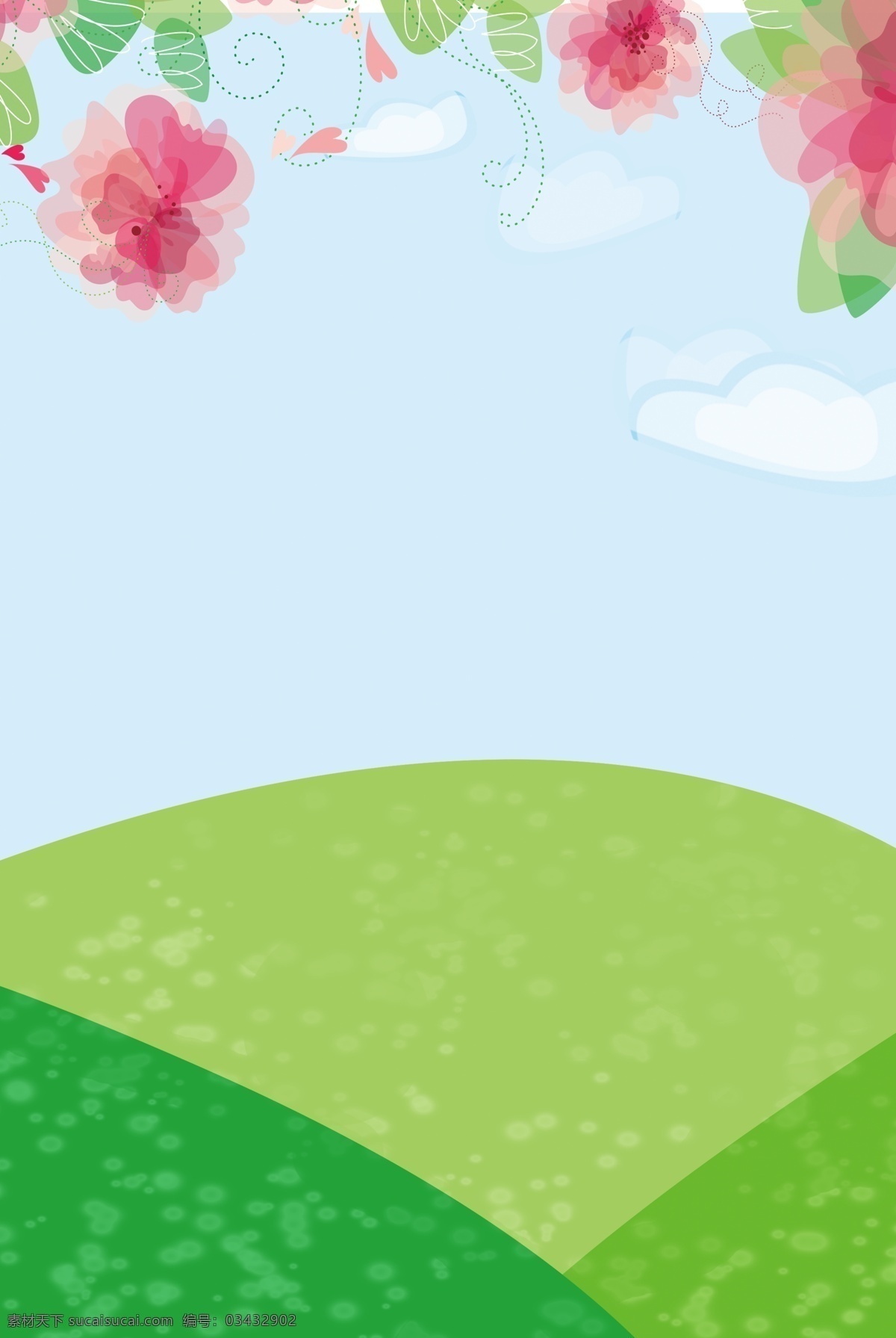 简约 绿色 清明节 通用 背景 元素 中国风 手绘 踏青 春天 通用背景