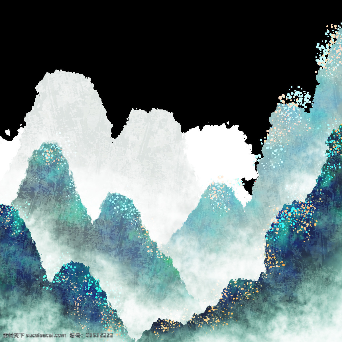 层叠山峦 山峦 山水画 矢量绘画 大山 深山老林 风景 水墨 国画 层叠 绿色 精美 装饰 时尚背景 酷炫 潮流 背景 矢量图 背景图 底图 包装设计 设计元素 科技 板报 海报 模板 办公 企划 自然景观 自然风光