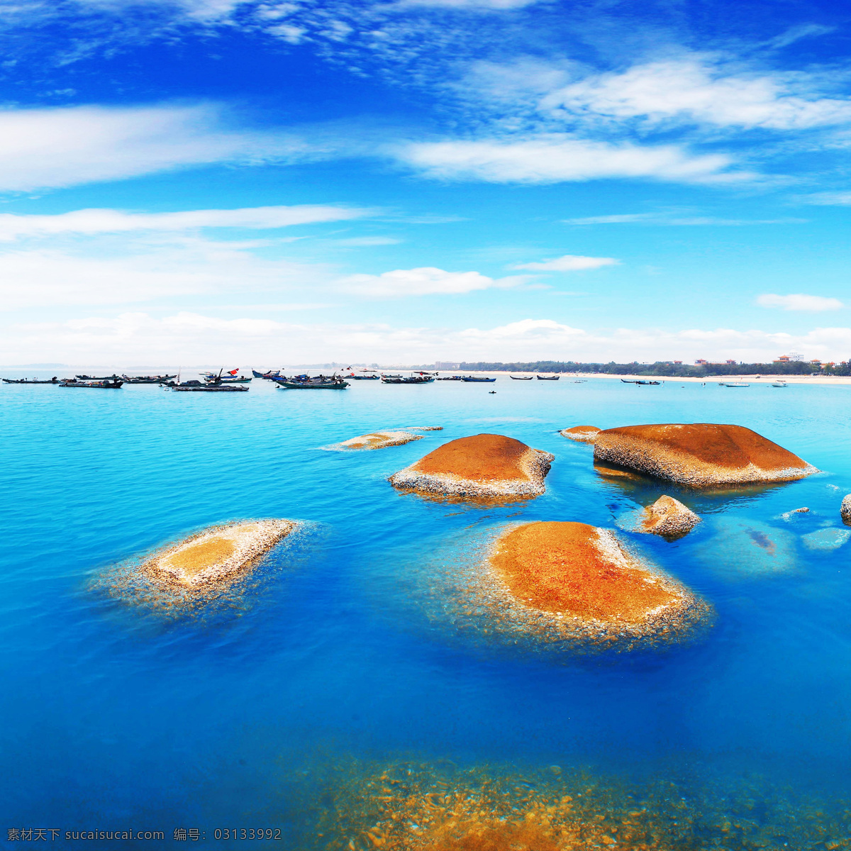 三联 画 大海 海岸 天空 风景 生活 旅游餐饮