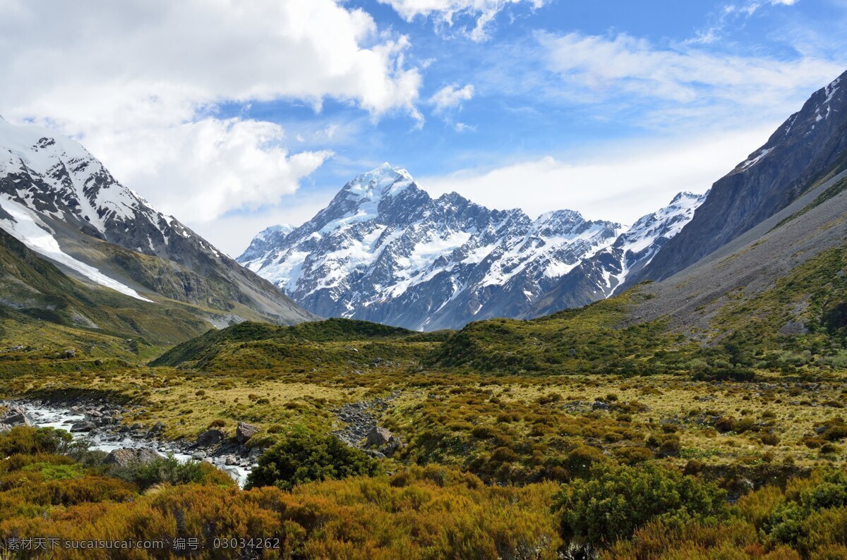 白云下的高原 蓝天 白云 雪山 高原 草地 白色